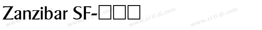 Zanzibar SF字体转换